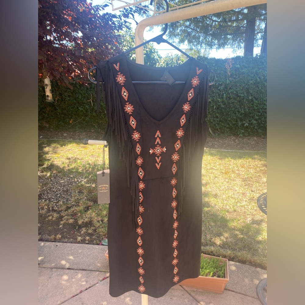 Fringe Suede Western Dress